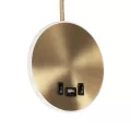GLOBOSTAR® GOOSE  Μοντέρνο Φωτιστικό Τοίχου - Απλίκα Ξενοδοχείου Reading Light με Φορτιστή USB 3A LED 6W 540lm 36° & 360° AC 220-240V IP20 Θερμό Λευκό 2700K - CREE XPE & Lumileds SMD Chip - Χρυσό Βούρτσας - Μ15.5 x Π15 x Υ30.5cm