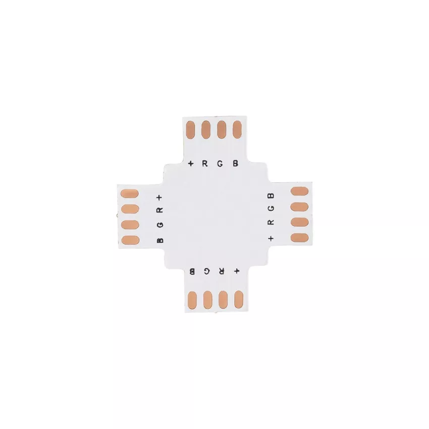 Connector + Σταυρός για RGB Ταινίες LED 7.2 & 14.4 Watt - Μ3 x Π3 x Υ0.1cm