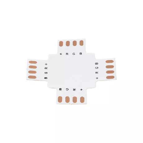 Connector + Σταυρός για RGB Ταινίες LED 7.2 & 14.4 Watt - Μ3 x Π3 x Υ0.1cm