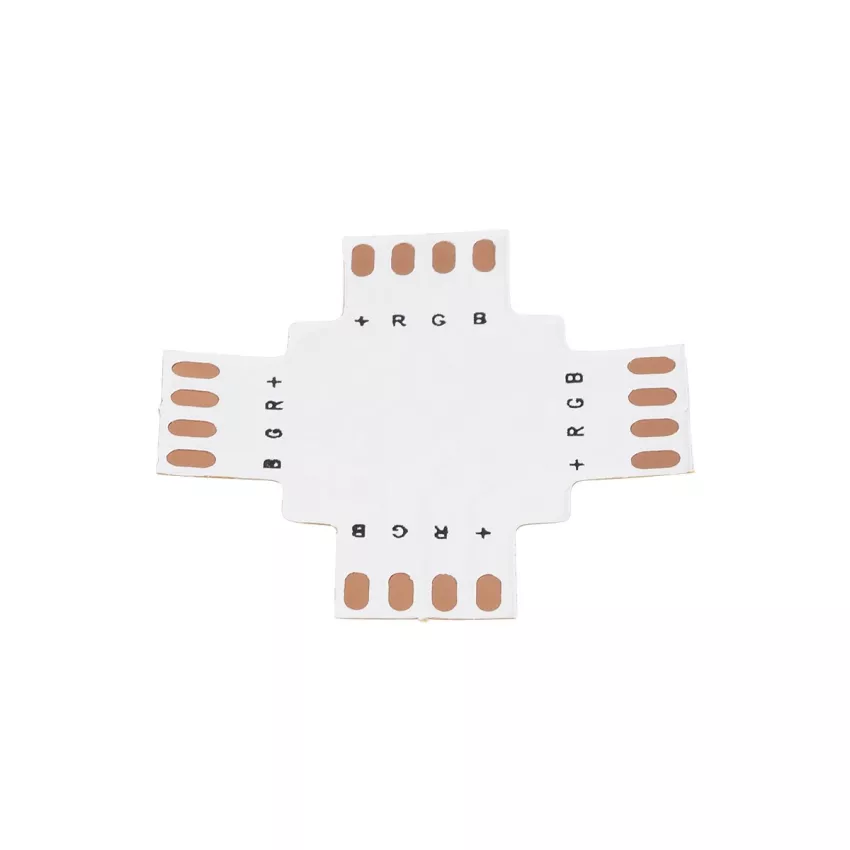 Connector + Σταυρός για RGB Ταινίες LED 7.2 & 14.4 Watt - Μ3 x Π3 x Υ0.1cm