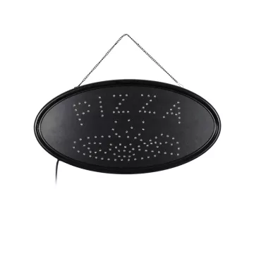 Φωτιστικό Ταμπέλα LED Οβάλ Σήμανσης PIZZA 3W με Πρίζα AC 230V - Μ48 x Π1.8 x Υ24.5cm