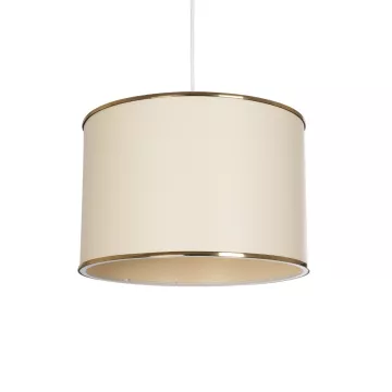 GLOBOSTAR® ELECTRA  Μοντέρνο Κρεμαστό Φωτιστικό Οροφής με Ντουί 1 x E27 AC 220-240V IP20 - Mπεζ & Χρυσό - Μ30 x Π30 x Υ23cm