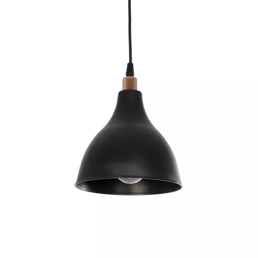 GLOBOSTAR® RADE  Μοντέρνο Κρεμαστό Φωτιστικό Οροφής με Ντουί 1 x E27 AC 220-240V IP20 - Μαύρο & Χάλκινο - Μ18.5 x Π18.5 x Υ23cm