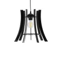 VIVIDUS  Μοντέρνο Κρεμαστό Φωτιστικό Ανάρτηση Μονόφωτο 1 x E27 IP20 Μαύρο & Διάφανο Πλαστικό - Μ30 x Π30 x Υ70cm
