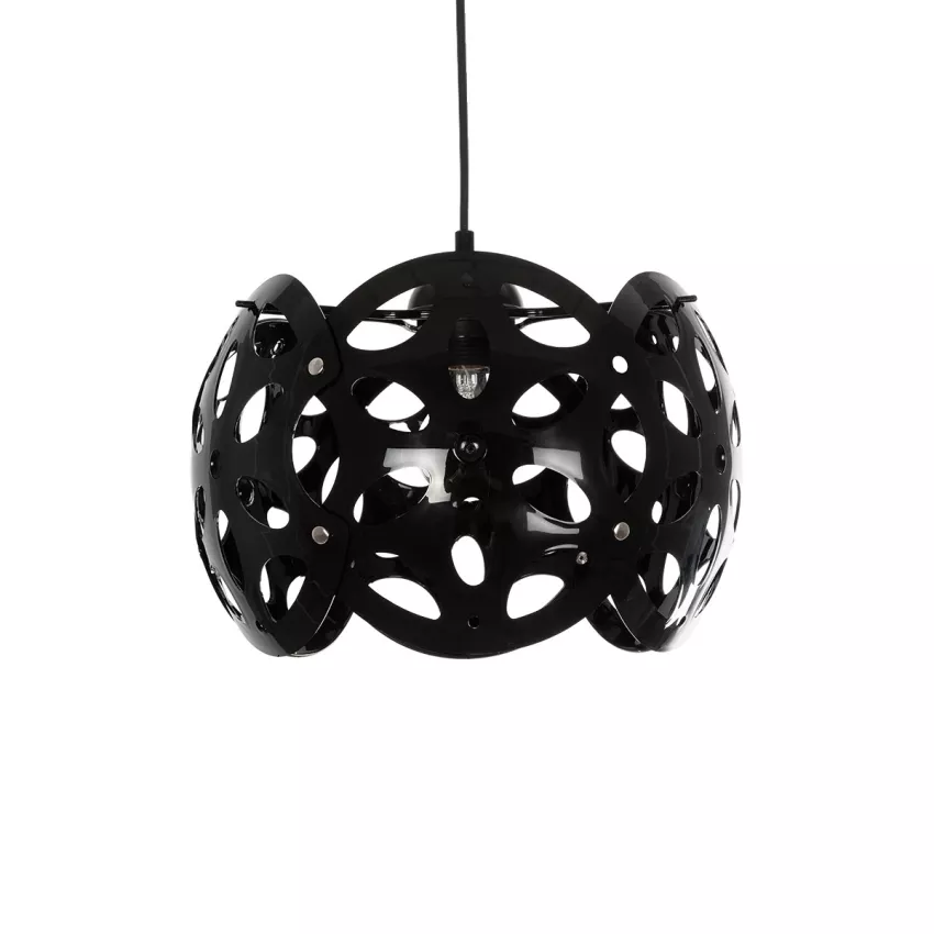 DOMINIC  Μοντέρνο Κρεμαστό Φωτιστικό Καπέλο Μονόφωτο 1 x E27 IP20 Μαύρο Πλαστικό - Μ30 x Π30 x Υ70cm