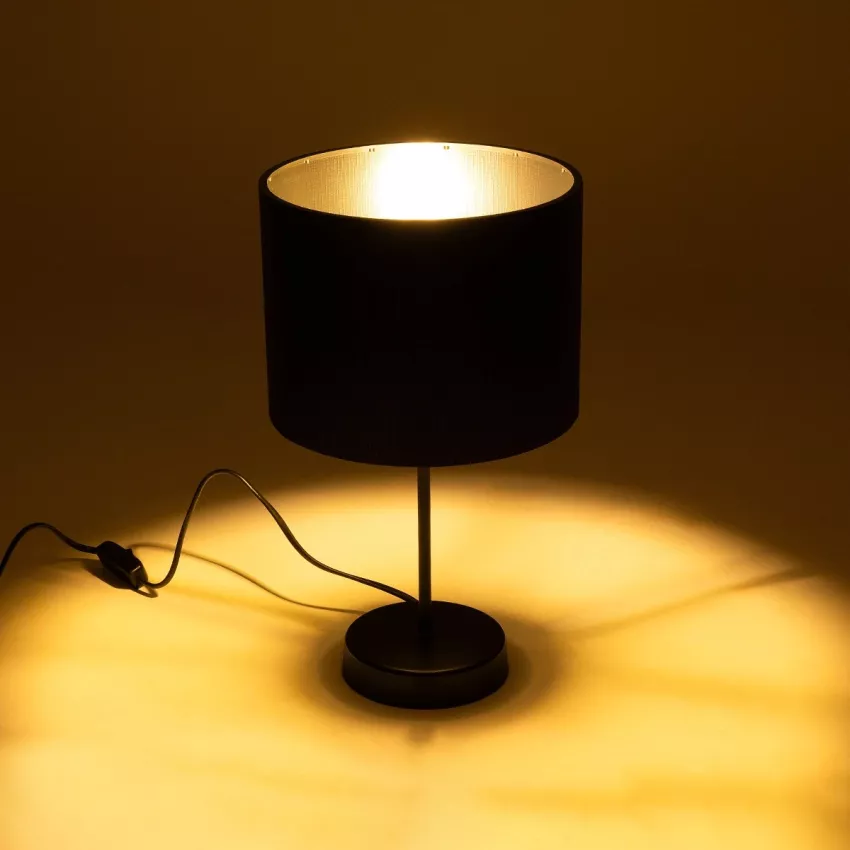 WIZ  Μοντέρνο Επιτραπέζιο Φωτιστικό Μονόφωτο 1 x E27 IP20 Μαύρο Μέταλλο Με Μαύρο Καπέλο- Μ22 x Π22 x Υ36.5cm