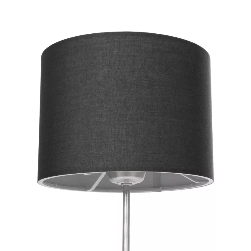 WIZ  Μοντέρνο Επιτραπέζιο Φωτιστικό Μονόφωτο 1 x E27 IP20 Ασημί Μέταλλο Με Γκρι Καπέλο- Μ22 x Π22 x Υ36.5cm