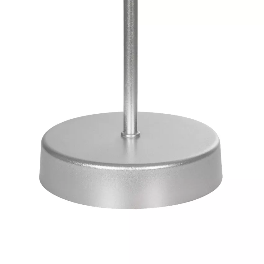 WIZ  Μοντέρνο Επιτραπέζιο Φωτιστικό Μονόφωτο 1 x E27 IP20 Ασημί Μέταλλο Με Γκρι Καπέλο- Μ22 x Π22 x Υ36.5cm