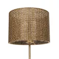 WIZ  Μοντέρνο Επιτραπέζιο Φωτιστικό Πορτατίφ Μονόφωτο 1 x E27 IP20 Χρυσο Μέταλλο με Καφέ & Μπεζ Διάτρητο Ύφασμα - Μ22 x Π22 x Υ36.5cm
