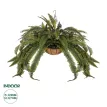 Τεχνητός Κήπος FERN HANGING   Τεχνητό Κρεμαστό Διακοσμητικό Φυτό Φτέρης Π90 x Μ90 x Y70cm