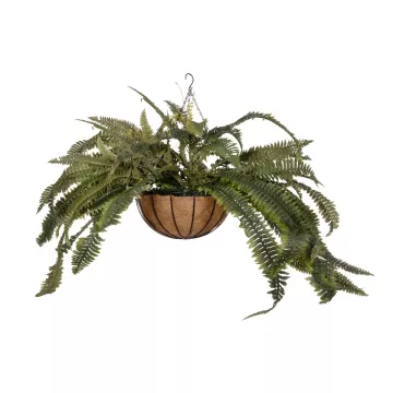 Τεχνητός Κήπος FERN HANGING   Τεχνητό Κρεμαστό Διακοσμητικό Φυτό Φτέρης Π90 x Μ90 x Y70cm