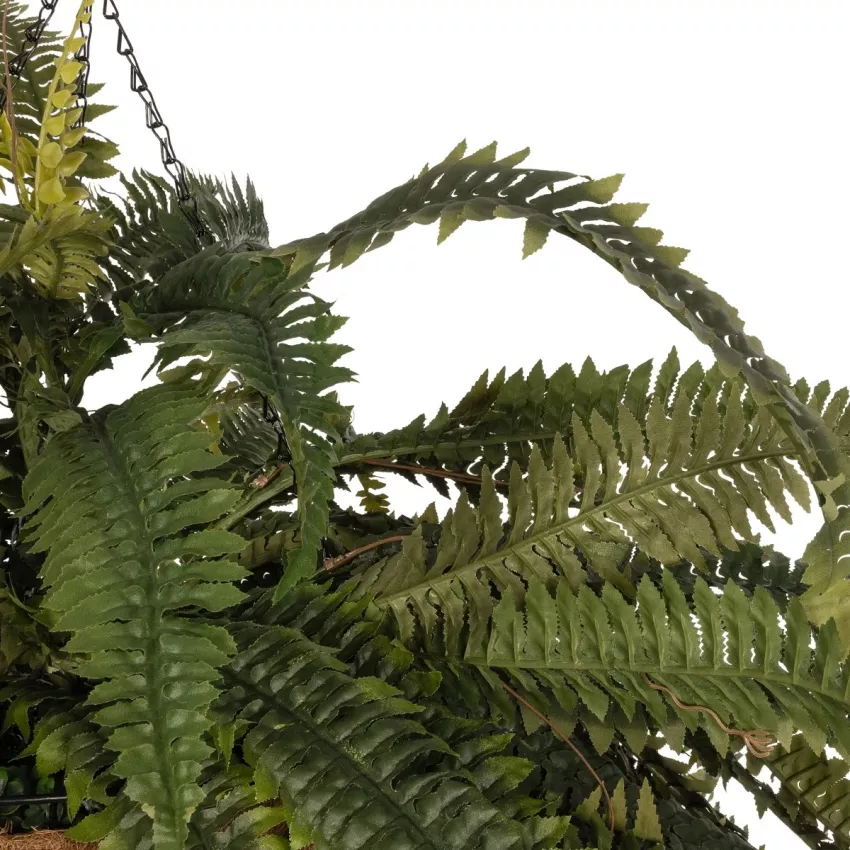 Τεχνητός Κήπος FERN HANGING   Τεχνητό Κρεμαστό Διακοσμητικό Φυτό Φτέρης Π90 x Μ90 x Y70cm