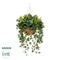 Τεχνητός Κήπος VARIOUS HANGING   Τεχνητό Κρεμαστό Διακοσμητικό Φυτό Φτέρης Π60 x Μ60 x Y70cm