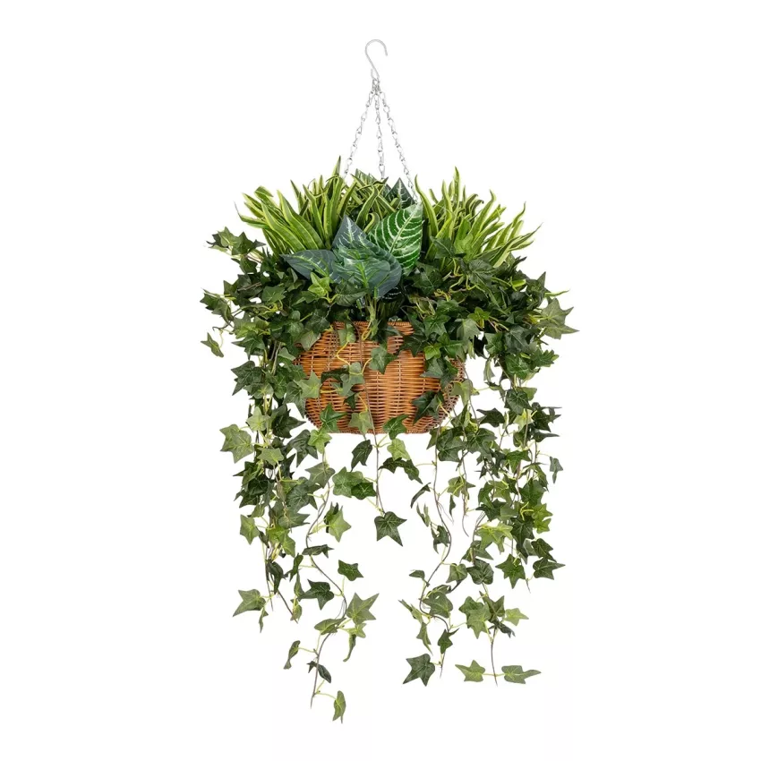 Τεχνητός Κήπος VARIOUS HANGING   Τεχνητό Κρεμαστό Διακοσμητικό Φυτό Φτέρης Π60 x Μ60 x Y70cm