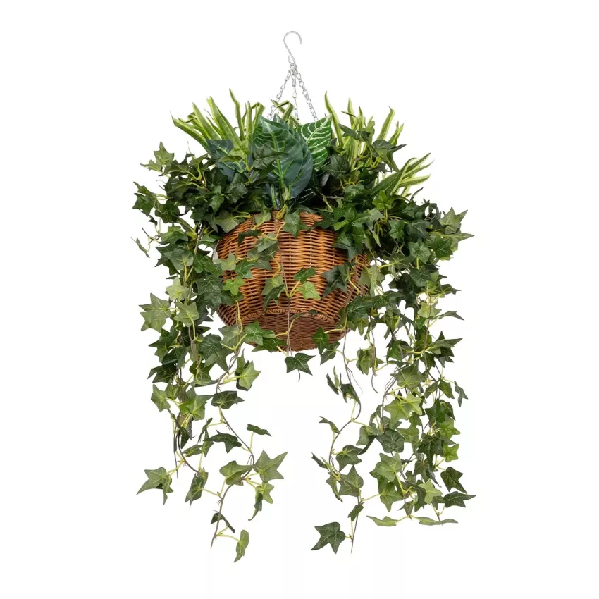 Τεχνητός Κήπος VARIOUS HANGING   Τεχνητό Κρεμαστό Διακοσμητικό Φυτό Φτέρης Π60 x Μ60 x Y70cm