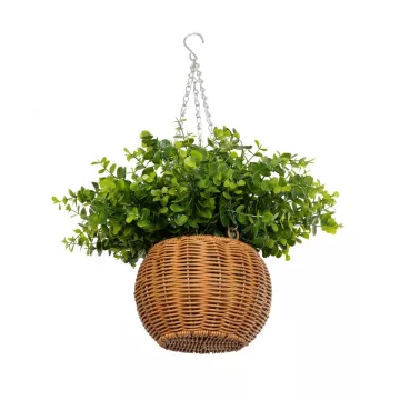 Τεχνητός Κήπος EUCALYPTUS HANGING   Τεχνητό Κρεμαστό Διακοσμητικό Φυτό Φτέρης Π45 x Μ45 x Y30cm