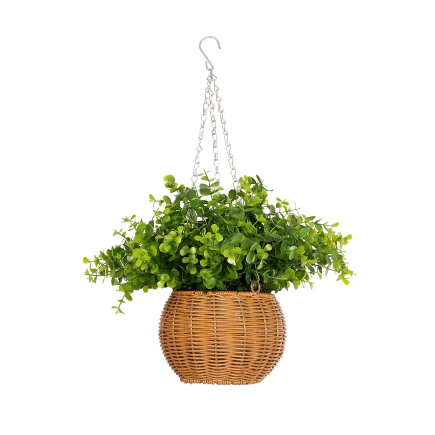 Τεχνητός Κήπος EUCALYPTUS HANGING   Τεχνητό Κρεμαστό Διακοσμητικό Φυτό Φτέρης Π45 x Μ45 x Y30cm