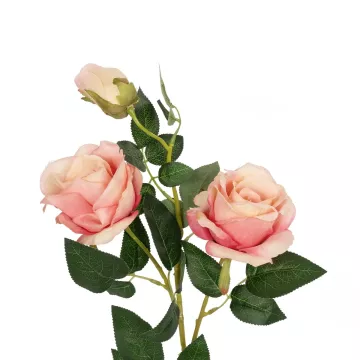 Τεχνητός Κήπος PINK ROSE 20984 Διακοσμητικό Φυτό Ροζ Τριαντάφυλλα  Υ38cm