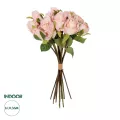 Τεχνητός Κήπος PINK ROSE BOUQUET  Τεχνητό Διακοσμητικό Μπουκέτο Τριαντάφυλλα Ροζ Y36cm