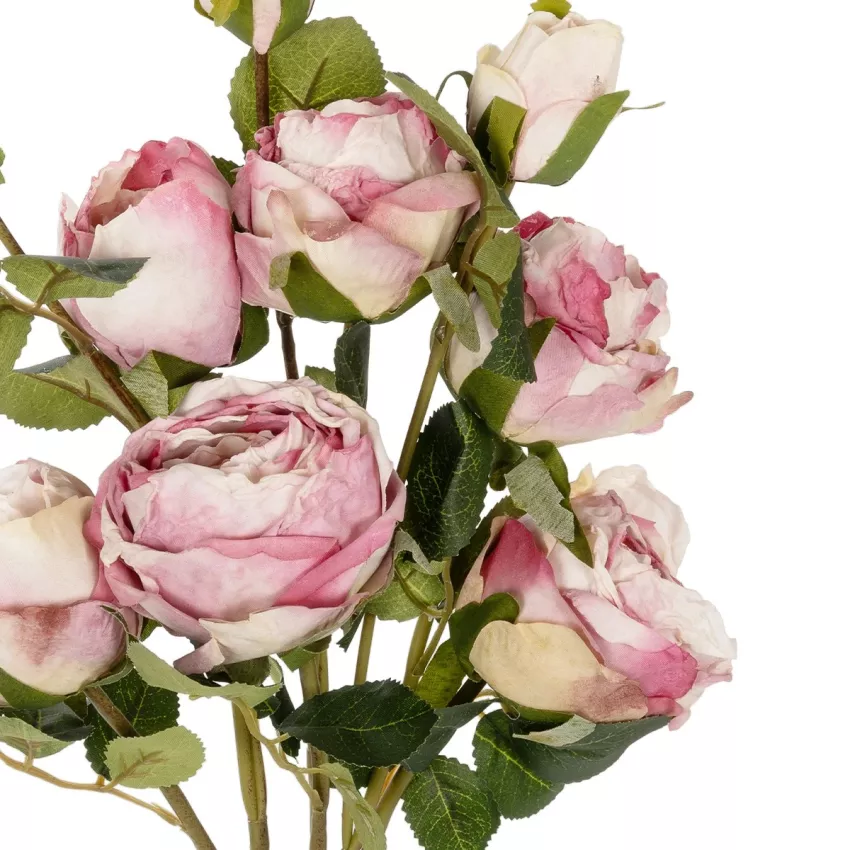 Τεχνητός Κήπος DUSTY PINK ROSE BOUQUET  Τεχνητό Διακοσμητικό Μπουκέτο Τριαντάφυλλα Ανοιχτό Ροζ Y63cm