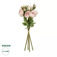 Τεχνητός Κήπος DUSTY PINK ROSE BOUQUET  Τεχνητό Διακοσμητικό Μπουκέτο Τριαντάφυλλα Ανοιχτό Ροζ Y44cm