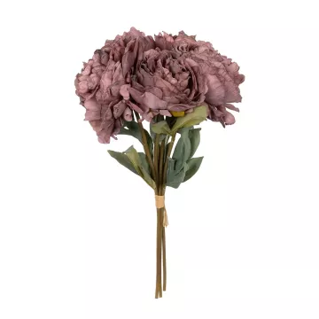 Τεχνητός Κήπος DARK PING PEONY FLOWER BOUQUET  Τεχνητό Διακοσμητικό Μπουκέτο Σκούρο Ροζ Παιώνιας Y43cm