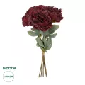 Τεχνητός Κήπος RED PEONY FLOWER BOUQUET  Τεχνητό Διακοσμητικό Μπουκέτο Κόκκινο Παιώνιας Y43cm