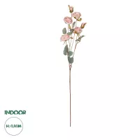 Τεχνητός Κήπος PINK ROSE BRANCH  Τεχνητό Διακοσμητικό Κλαδί Τριαντάφυλλα Ροζ Y80cm