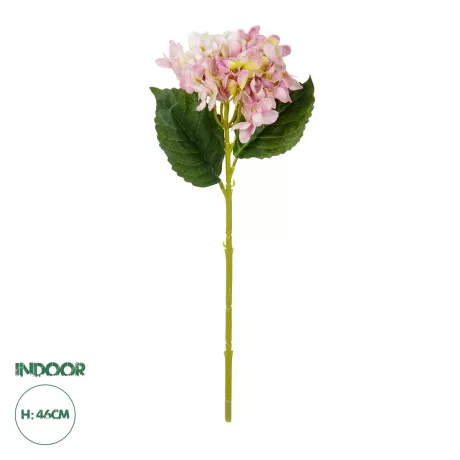 Τεχνητός Κήπος PINK HYDRANGEA BRANCH  Τεχνητό Διακοσμητικό Κλαδί Ροζ Ορτανσία Y47cm