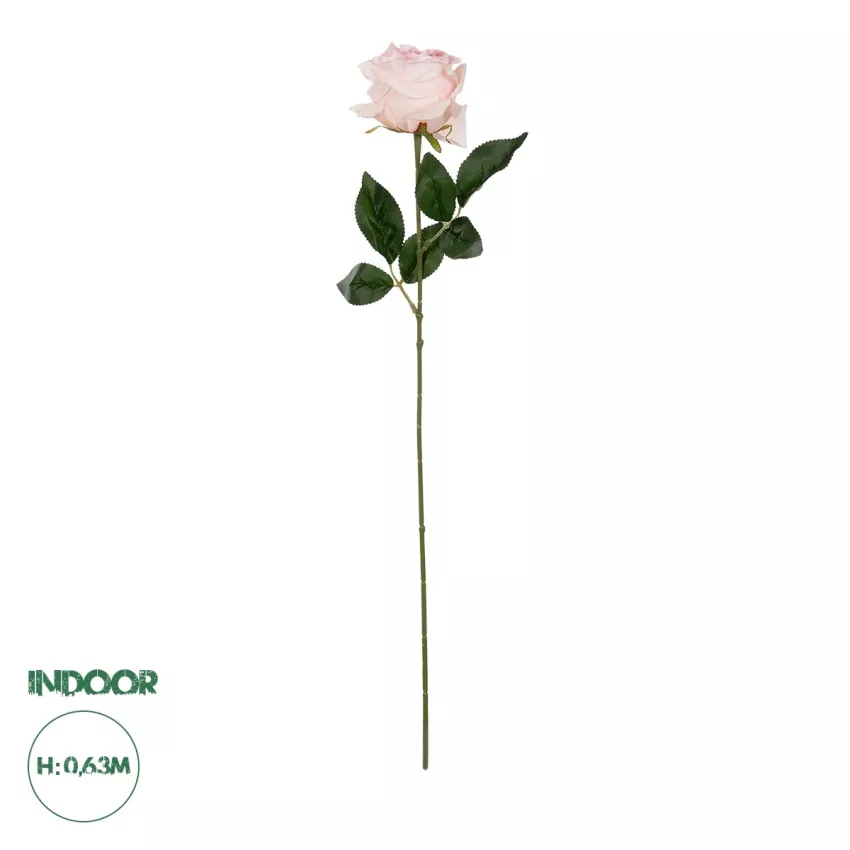 Τεχνητός Κήπος PINK ROSE BRANCH  Τεχνητό Διακοσμητικό Κλαδί Τριαντάφυλλα Ροζ Y63cm