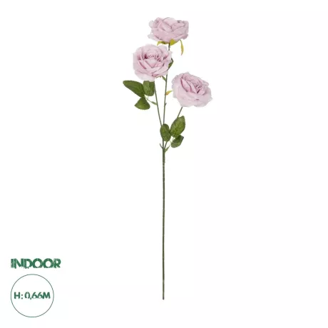 Τεχνητός Κήπος PINK ROSE BRANCH  Τεχνητό Διακοσμητικό Κλαδί Τριαντάφυλλα Ροζ Y66cm