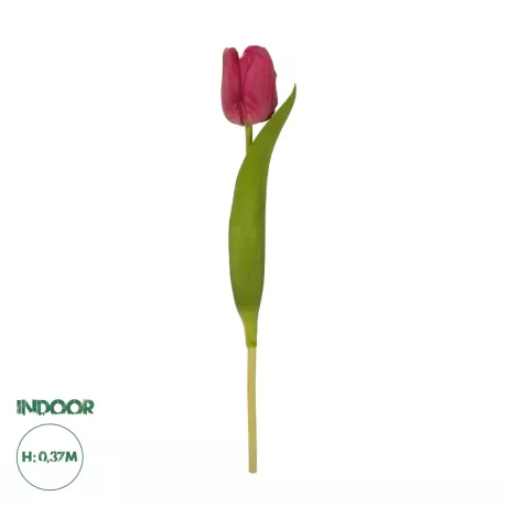 Τεχνητός Κήπος HOT PINK TULIP BRANCH  Τεχνητό Διακοσμητικό Κλαδί Έντονο Ροζ Τουλίπα Y37cm