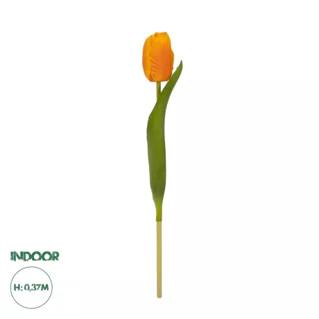 Τεχνητός Κήπος ORANGE TULIP BRANCH  Τεχνητό Διακοσμητικό Κλαδί Πορτοκαλί Τουλίπα Y37cm