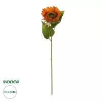 Τεχνητός Κήπος ORANGE SUNFLOWER BRANCH  Τεχνητό Διακοσμητικό Κλαδί Ηλιοτρόπιο Πορτοκαλί Y50cm