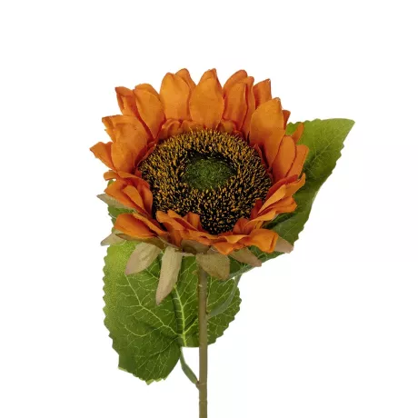 Τεχνητός Κήπος ORANGE SUNFLOWER BRANCH  Τεχνητό Διακοσμητικό Κλαδί Ηλιοτρόπιο Πορτοκαλί Y50cm