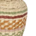 Τεχνητός Κήπος TORONTO  Διακοσμητικό Πλεκτό Καλάθι - Κασπώ Γλάστρα -  Μπεζ με Πολύχρομο Π25 x M25 x Υ32cm