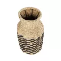 Τεχνητός Κήπος VERSALLES  Διακοσμητικό Πλεκτό Καλάθι - Κασπώ Γλάστρα -  Μπεζ με Μαύρο Π16 x M16 x Υ25cm