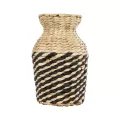 Τεχνητός Κήπος VERSALLES  Διακοσμητικό Πλεκτό Καλάθι - Κασπώ Γλάστρα -  Μπεζ με Μαύρο Π16 x M16 x Υ25cm