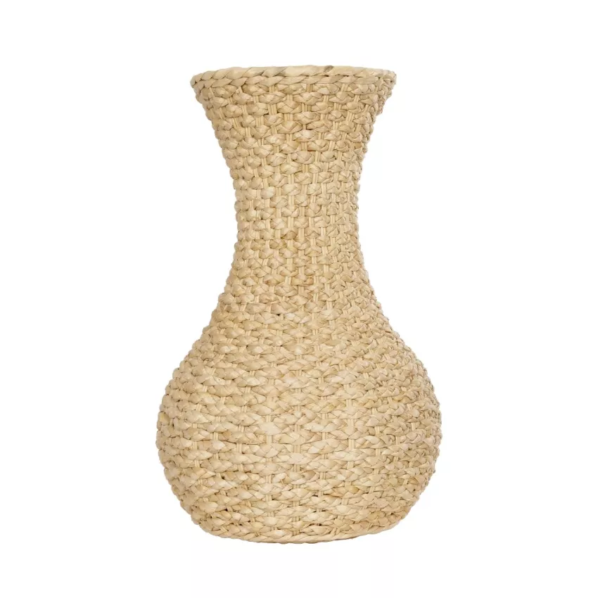 Τεχνητός Κήπος SANDIAGO  Διακοσμητικό Πλεκτό Καλάθι - Κασπώ Γλάστρα -  Μπεζ Π25 x M25 x x Υ40cm