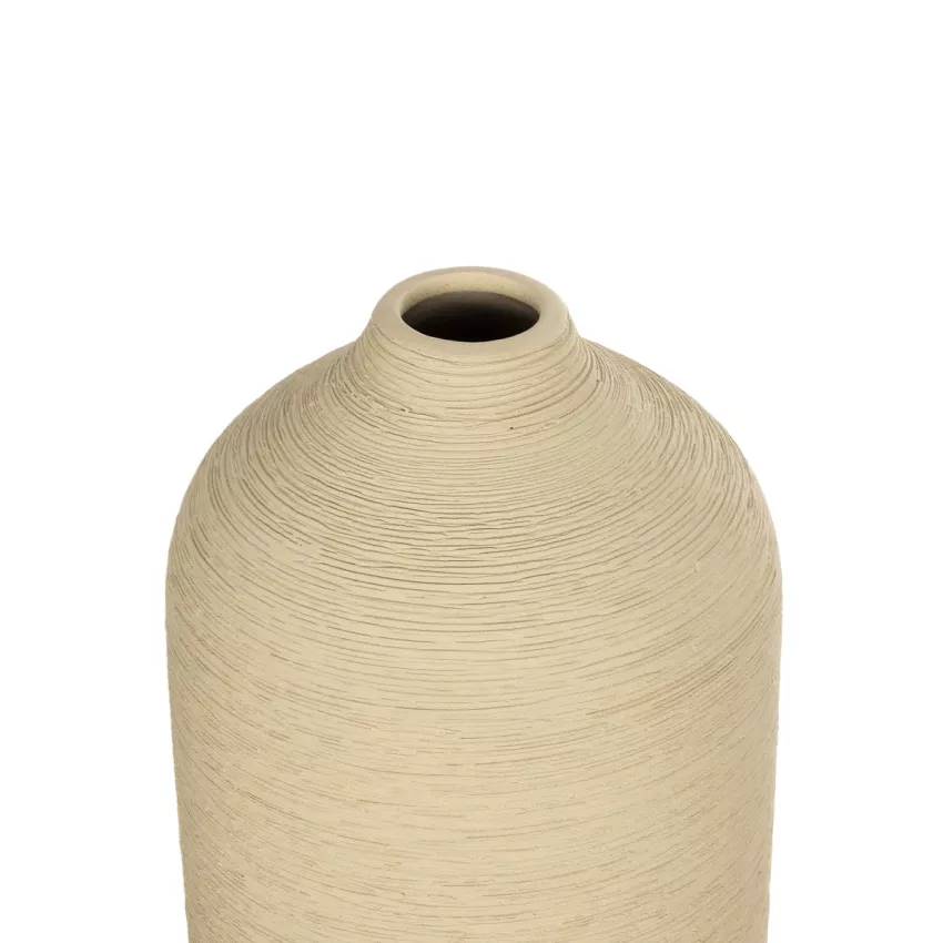 Τεχνητός Κήπος VELENCIA  Διακοσμητικό Κεραμικό Βάζo Μπεζ Π10 x Μ10 x Υ33 cm