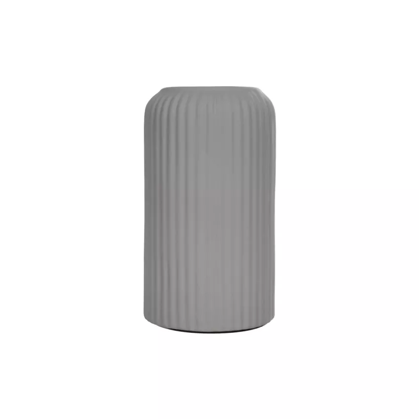 Τεχνητός Κήπος LOVINA  Διακοσμητικό Κεραμικό Βάζo Γκρι Π9 x Μ9 x Υ16 cm