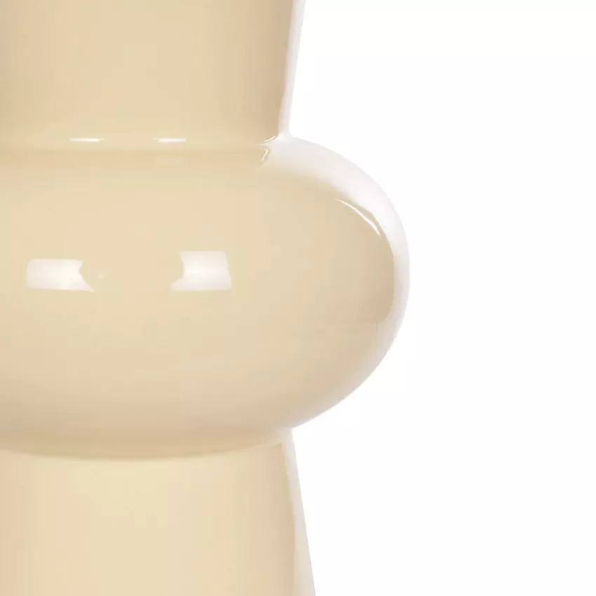 Τεχνητός Κήπος DESERT  Διακοσμητικό Κεραμικό Βάζo Μπεζ Π14 x Μ14 x Υ25 cm