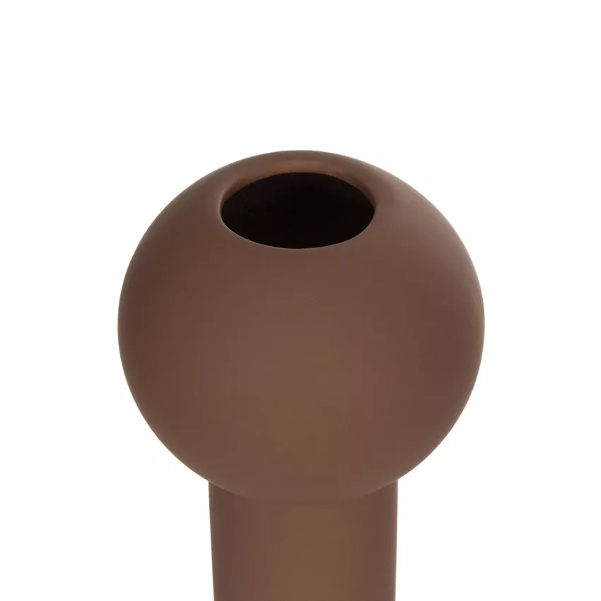 Τεχνητός Κήπος COSTA RICA  Διακοσμητικό Κεραμικό Βάζo Καφέ Π10 x Μ10 x Υ21cm