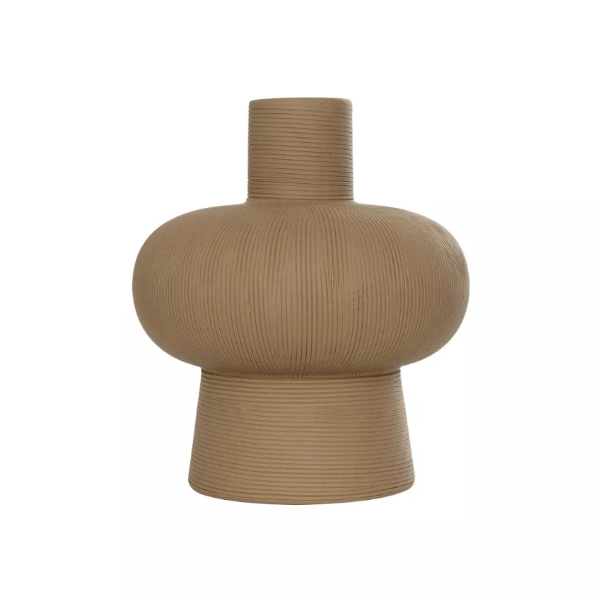 Τεχνητός Κήπος CORNEOL  Διακοσμητικό Κεραμικό Βάζo Καφέ Π17 x Μ17 x Υ20cm