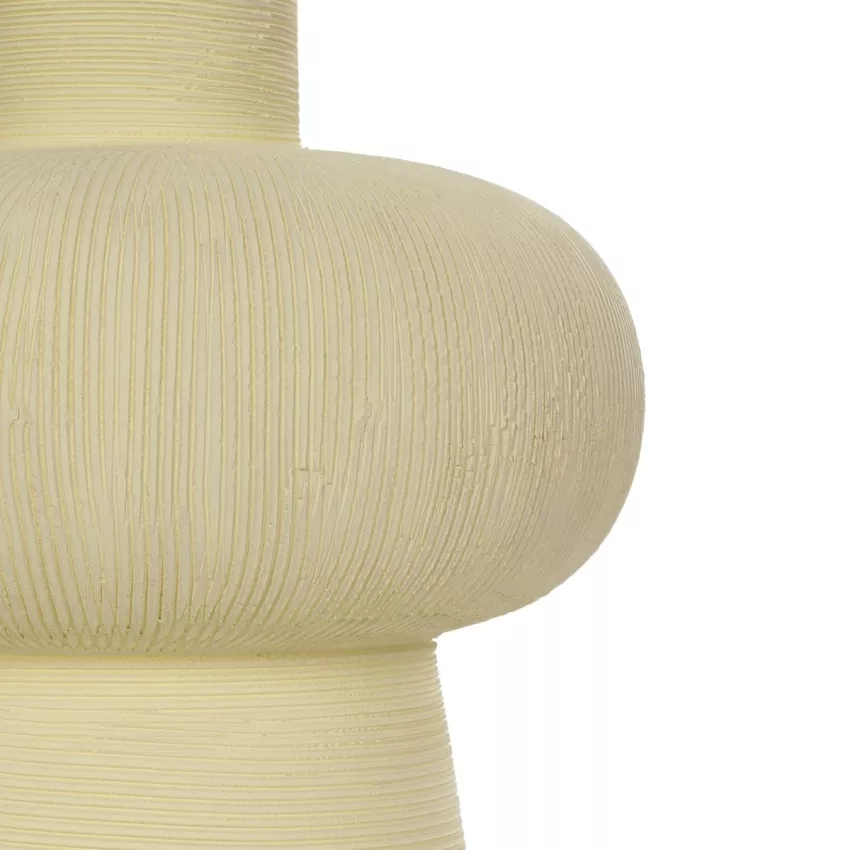 Τεχνητός Κήπος ICEBERG  Διακοσμητικό Κεραμικό Βάζo Μπεζ Π17 x Μ17 x Υ20cm