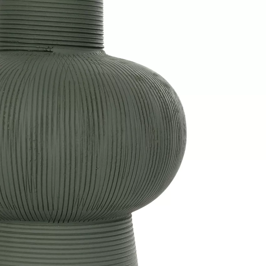 Τεχνητός Κήπος MALACHITE  Διακοσμητικό Κεραμικό Βάζo Γκρι Π13 x Μ13 x Υ16cm