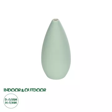 Τεχνητός Κήπος SEYHELLES  Διακοσμητικό Κεραμικό Βάζo Τιρκουάζ Π8 x Μ8 x Υ16cm