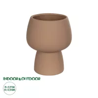 Τεχνητός Κήπος AMBER  Διακοσμητικό Κεραμικό Βάζo Καφέ Π17 x Μ17 x Υ20cm