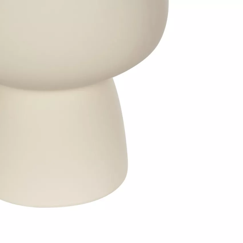 Τεχνητός Κήπος MOREA  Διακοσμητικό Κεραμικό Βάζo Μπεζ Π17 x Μ17 x Υ20cm