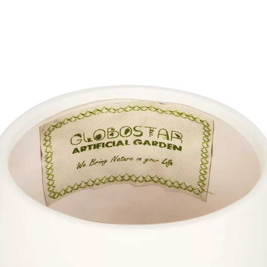 Τεχνητός Κήπος MOREA  Διακοσμητικό Κεραμικό Βάζo Μπεζ Π17 x Μ17 x Υ20cm